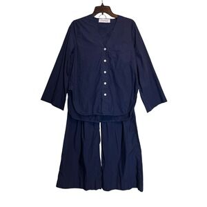 Daphne Shirt And Pant Set XS Midnight Navy Blue